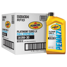 leo de motor Pennzoil Platinum Euro LX totalmente sinttico 0W-30 1 quarto (pacote com 6)
