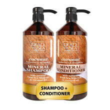 Dode Zee Collectie Shampoo en Conditioner Set met Kokosolie - Hydraterende Haarproducten voor Alle Haartypes