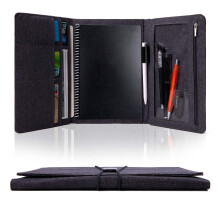 Folio Cover Compatible with Rocketbook Everlast Fusion Cloth Fabric Multi Organizer Men & Women Folder with Pen Loop/Phone Pocket/Business Card