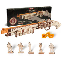 Rokr 3d quebra-cabea de madeira armas de borracha para crianas e adultos brinquedo shotgun modelo kit de construo brinquedos legais hobbies p