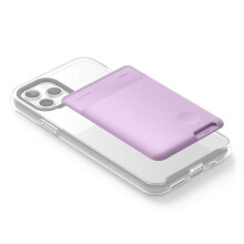 elago Phone Card Holder - Secure Wallet  Ultra Slim for Back of Phone  3M Adhesive ID iPhone  Galaxy and Most Smartphones [Lavender]