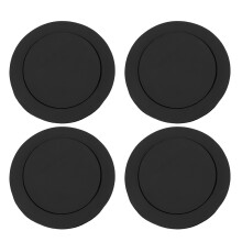 4 Stück Türdämmstoff aus Baumwolle, Schwarz, 19,5 14,5 2,5 cm