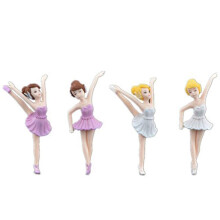 4 stk Dansende Ballerina Pige Figur Miniature Ballerina Pige Figur Samling Legest Dukke Legetj Ballerina Pige Kage Topper Ballerina Pige Plante