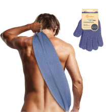 Evridwear Esfoliante para costas com alas de dois lados para banho corporal Limpa profundamente Massagens da pele Revigorante circulao sangun