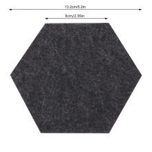 10 Stück sechseckige Filz-Untersetzer für Tassen 13,2  6  0,2 cm Farbe
