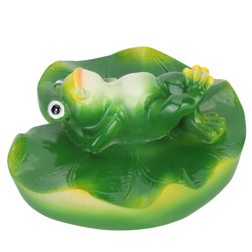 Simulation Artificial Floating Water Lotus Leaf Frog Amimal Pond Fish Tank Decoration