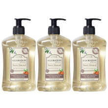 A LA MAISON Franzsische flssige Handseife Mandel natrliche Handseife mit therischen len biologisch abbaubar, auf pflanzlicher Basis, vegan,