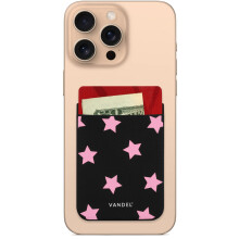 VANDEL Pocket - Stick-On Fabric Phone Wallet Stick On for Women Cute Credit Card Holder for Phone Case Stick On Back of Phone Fabric Sleeve for