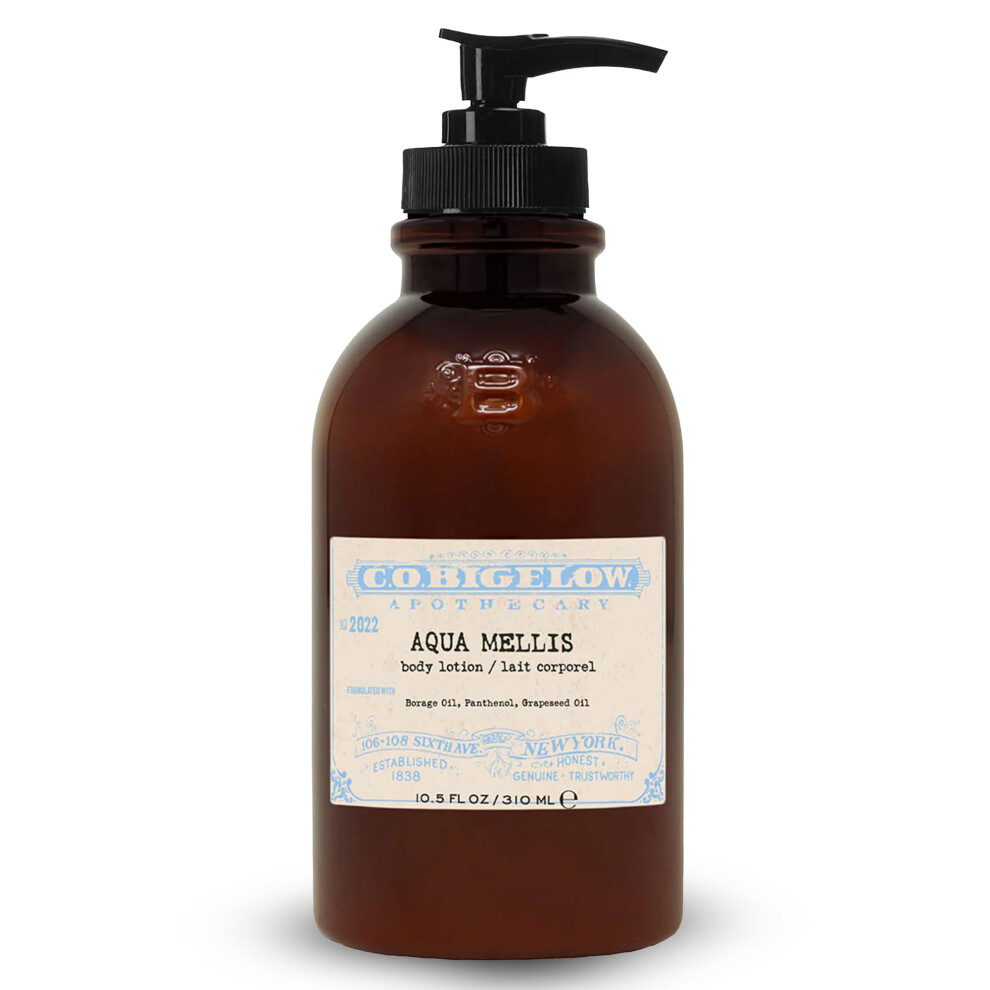 C. O. Bigelow C.o. Bigelow Iconic Collection Aqua Mellis Body Lotion With Borage Oil Panthenol Grapeseed Oil And Shea Butter 10.5 Fl Oz