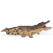 Gemini&Genius Crocodile Animal Action Figure Toy with Moveable Jaw Alligator Wild Life Zoo Animal Toy Figure for Kids Educational Cake Toppers