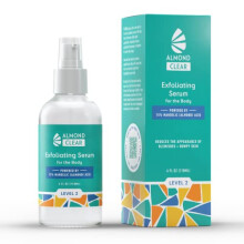 Almond Clear Level 2 Serum | Mandelsyre kropsserum til acne folliculitis Aldrende hud indgroede hr Mrke pletter i ansigtet Bryst Butt Bagside L
