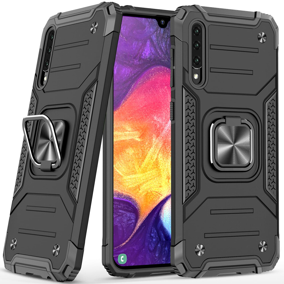 Dionsibei For Samsung Galaxy A50 Case A50s A30s Military Grade Built-In Kickstand Case Holder Armor Heavy Duty Shockproof Cover Protective For Ga 745128633883