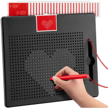 AYNAT FUN Duza magnetyczna tablica kreslarska dla dzieci i malych dzieci z koralikami i magnesem Rysik - Magnetyczna zabawka na tablet do zajec w