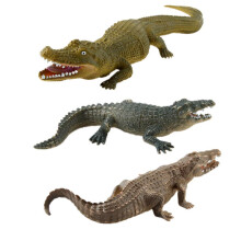 3 STK Safari Dyrefigurer St Legetjsdyr til brn Krokodilledyrsfigurer