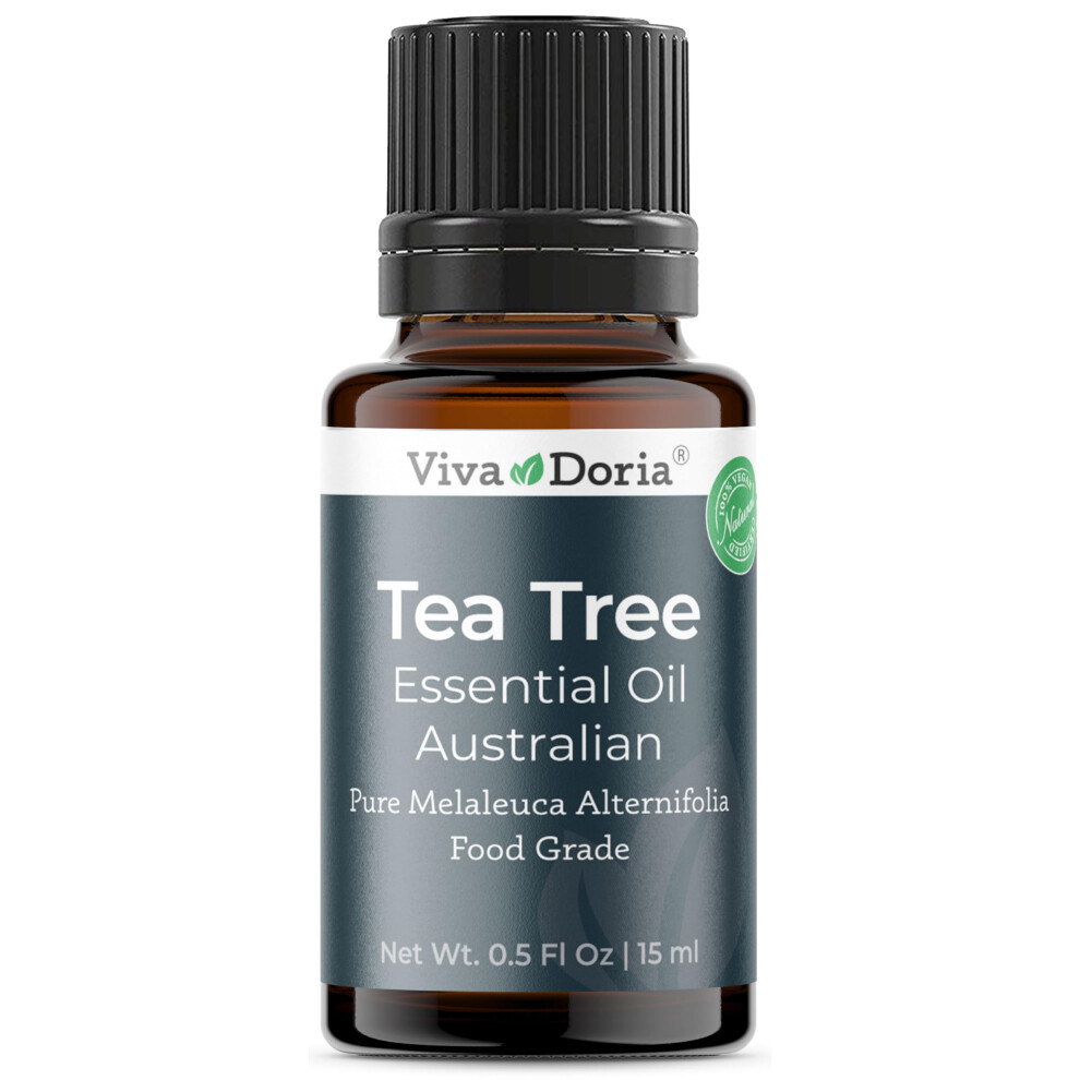 Viva Doria Teebauml, 100 % Reines, Natrliches, Australisches Teebauml, Unverdnnt Fr Die Aromatherapie | Lebensmittelqualitt, 15 Ml (0,5 Fl.-image