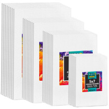 KEFF 32-Pack Canvas voor Schilderen, 8 van 5x7, 8x10, 9x12, 11x14 Canvas Panelen voor Schilderen