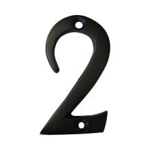 RCH Hardware NO-BR235-50 Brass Number 2 Inch Oil Bronzed Black