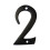 Hardware RCH NO-BR235-50 nmero de lato preto bronzeado a leo de 2 polegadas 1