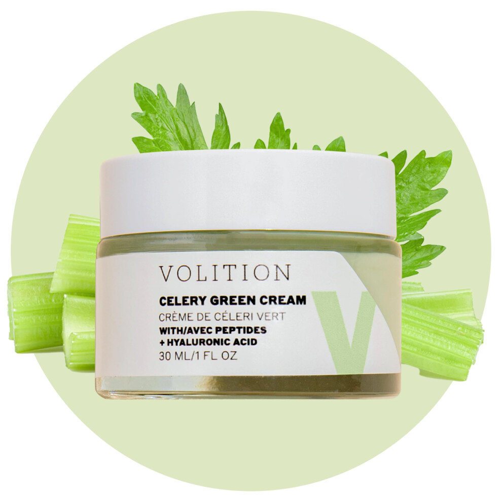 Volition Green/Cream Beauty Celery With Hyaluronic Acid + Peptides - Purifies Minimizes Pores And Controls Oil - 1Oz