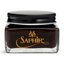 SAPHIR Medaille d'Or Oiled Leather Cream met Neatsfoot Oil voor Voeding en Waterafstotend - Donkerbruin