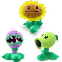 Maikerry 3 peas plantas e zumbis vs brinquedo de pelcia 8 ''de altura PVZ boneco de pelcia para crianas timos presentes para crianas e fs