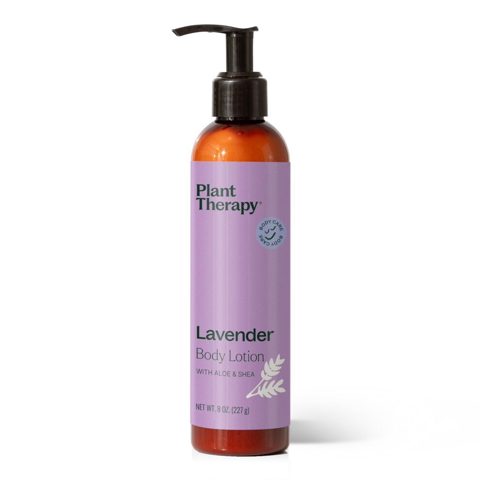 Plant Therapy Lavender Body Lotion With Aloe And Shea Hydrate And Nourish Skin With Botanical Ingredients 8 Oz