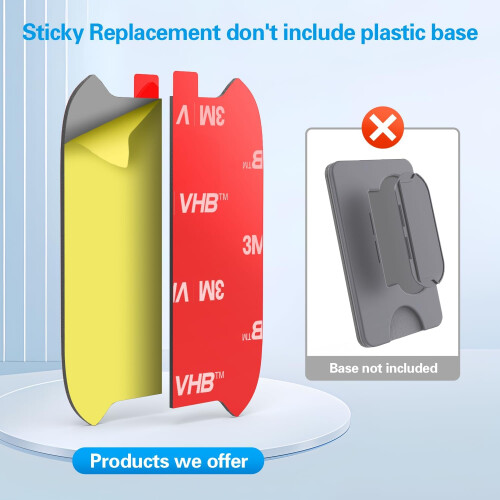 Pop-tech 3M Sticky Pads Substituio para base de carteira de soquete 1