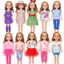 MSYO 10 st (20 stk) dukketj til 17 - 18 tommer dukker Diverse outfits (sportslig kjole, blomsterkjole Flamingo badetj) & fritidstj Modekjole