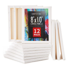 Crafts 4 vechny desky na nataen pltno pro malovn  12 balen 8x10 przdnch umeleckch plten Rmovan pltno pro malovn akrylovmi a olejov