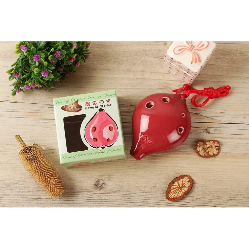 Tng Ocarina Musical Instrument [6 Holesaltored] High Class C Tone Ac Single (with Strap) Ocarina Wind Orchestra Glaze Finish