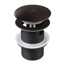 Kingston Brass VTDESHOEORB Trimscape Toe-Touch Tub Overflow 1-1/2"""" Threaded Drain Oil Rubbed Bronze