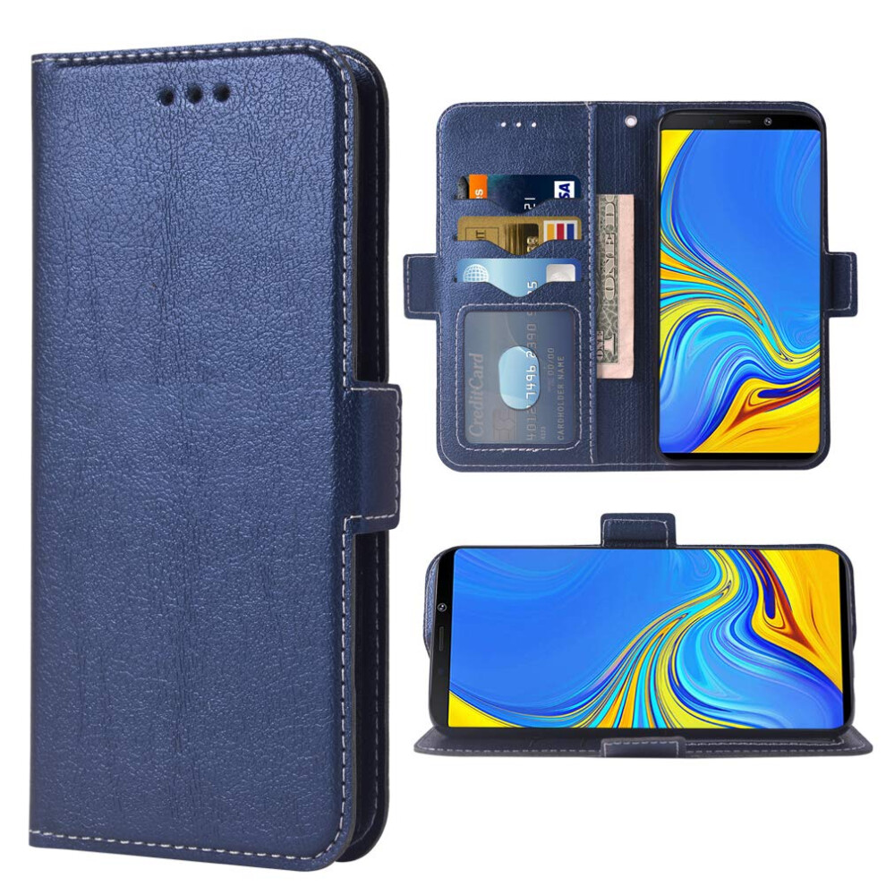 Kompatibel Mit Samsung Galaxy A7 2018 Folio Flip Wallet Case Pu-Leder Kreditkartenf Cher Heavy Duty Rundumschutz St Nder Schutzh Lle-image