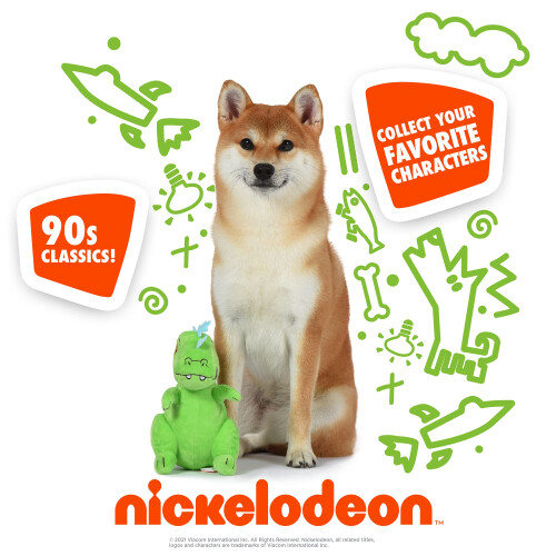 Nickelodeon Fetch for Pets Nickelodeon Rugrats Reptar Figure Plush Dog Toy  Small 2