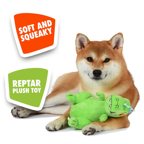 Nickelodeon Fetch for Pets Nickelodeon Rugrats Reptar Figure Plush Dog Toy  Small 1
