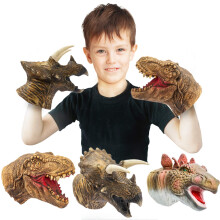 Yolococa Dinosaurier-Handpuppen, realistisches Latex, weicher Tierkopf, Spielzeug-Set, Handpuppen-Spielzeug, Geschenk fr Kinder, Party, Show, fantas