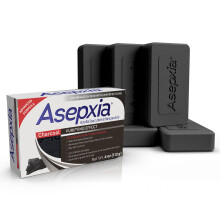 Asepxia-Seife mit Salicylsure und Aktivkohle | Akne-Behandlung reduziert Pickel und Hautunreinheiten. Tiefenreinigender Gesichtsreiniger. Trocknet A