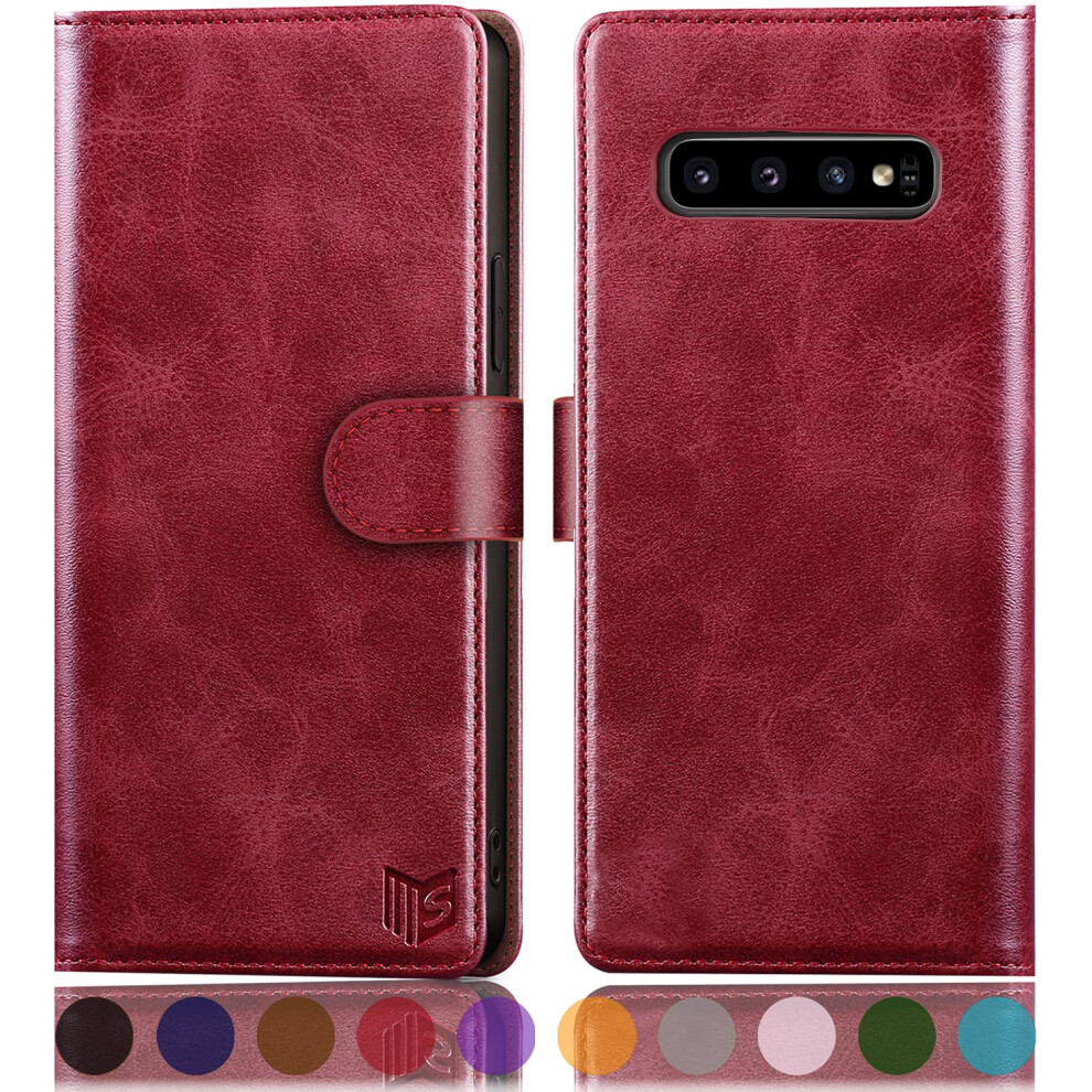 Suanpot Do Samsung Galaxy S10+ /S10 Plus 6.4 (Nie Pasuje Do S10 S10E) Skrzany Portfel Dla Kobiet Z Blokada Rfid Etui Na Karty Kredytowe Flip Fol-image