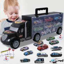 Brinquedos infantis para meninos de 3 a 4 anos Conjunto de transportadores de carros de transporte grande Brinquedos de caminho com 12 veculos