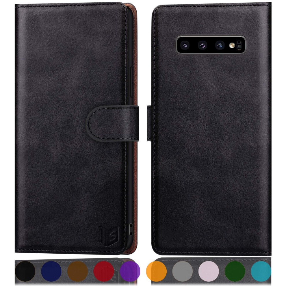 Suanpot For Samsung Galaxy S10+ /S10 Plus 6.4 (Not Fit S10 S10e) Leather Wallet Case For Men With Rfid Blocking Credit Card Holder Flip Folio Bo 738260321336