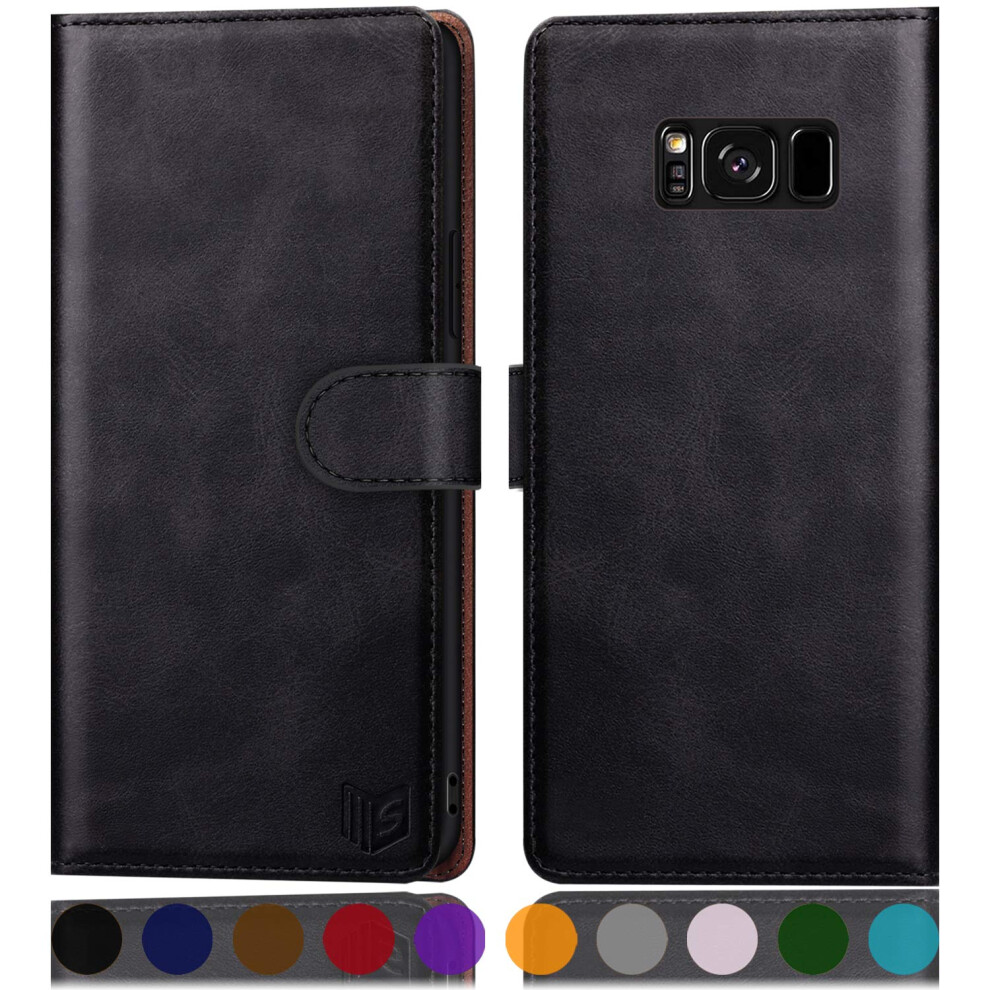 Suanpot For Samsung Galaxy S8+ /S8 Plus 6.2 Inch (Not Fit S8) Leather Wallet Case With Rfid Blocking Credit Card Holder Flip Folio Book Pu Cell 738260554314