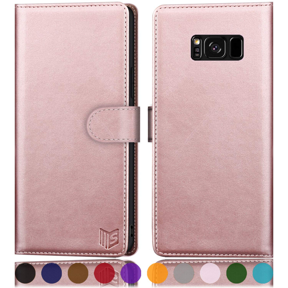 Suanpot For Samsung Galaxy S8+ /S8 Plus 6.2 Inch Leather Wallet Case With Rfid Blocking Credit Card Holder Flip Folio Book Pu Cell Phone Cover S 738260554277