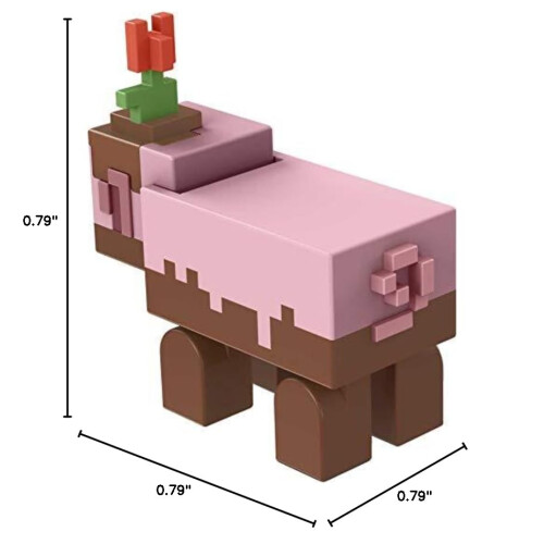 Minecraft Minecraft Craft-A-Block Muddy Pig Figura Authentic Pixelated Pixelated Video Video 2