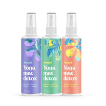 ASUTRA Zestaw srodkw do czyszczenia mat do jogi w sprayu (Lavender Eucalyptus Citrus) 4 uncje kazdy (zestaw 3 sztuk) - Nie pozostawia sliskich p