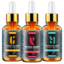 Aiwei Gesichtsserum-Set  enthlt Vitamin C, Retinol und Hyaluronsure  verbessert die Hautstruktur, Glanz und Feuchtigkeit  Tages- und Nacht-Gesic
