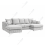 (Light Grey Velvet) SNOOZE Large Corner U Shape Sofa Velvet Ashton Scatter Back Sofa 4