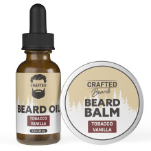 Kit de cuidados para barba com barbas artesanais para homens - Barba mais suave e hidratada - leo para barba e blsamo para barba - Aroma de tab