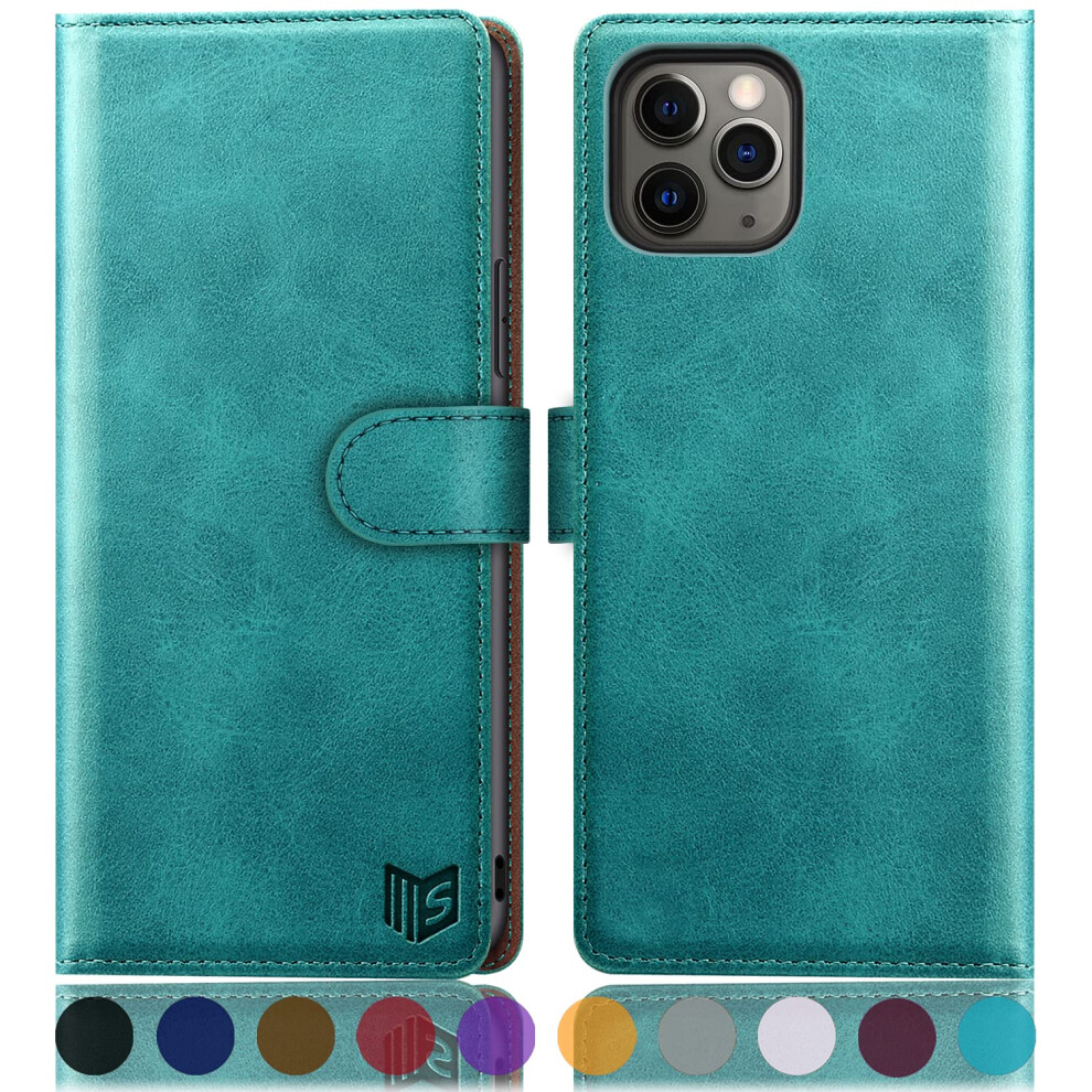 Suanpot For Iphone 11 Pro 5.8""""(Non 11 6.1""""/11 Pro Max)With Rfid Blocking Leather Wallet Case Credit Card Holder Flip Folio Book Phone Case Sho 738260217967