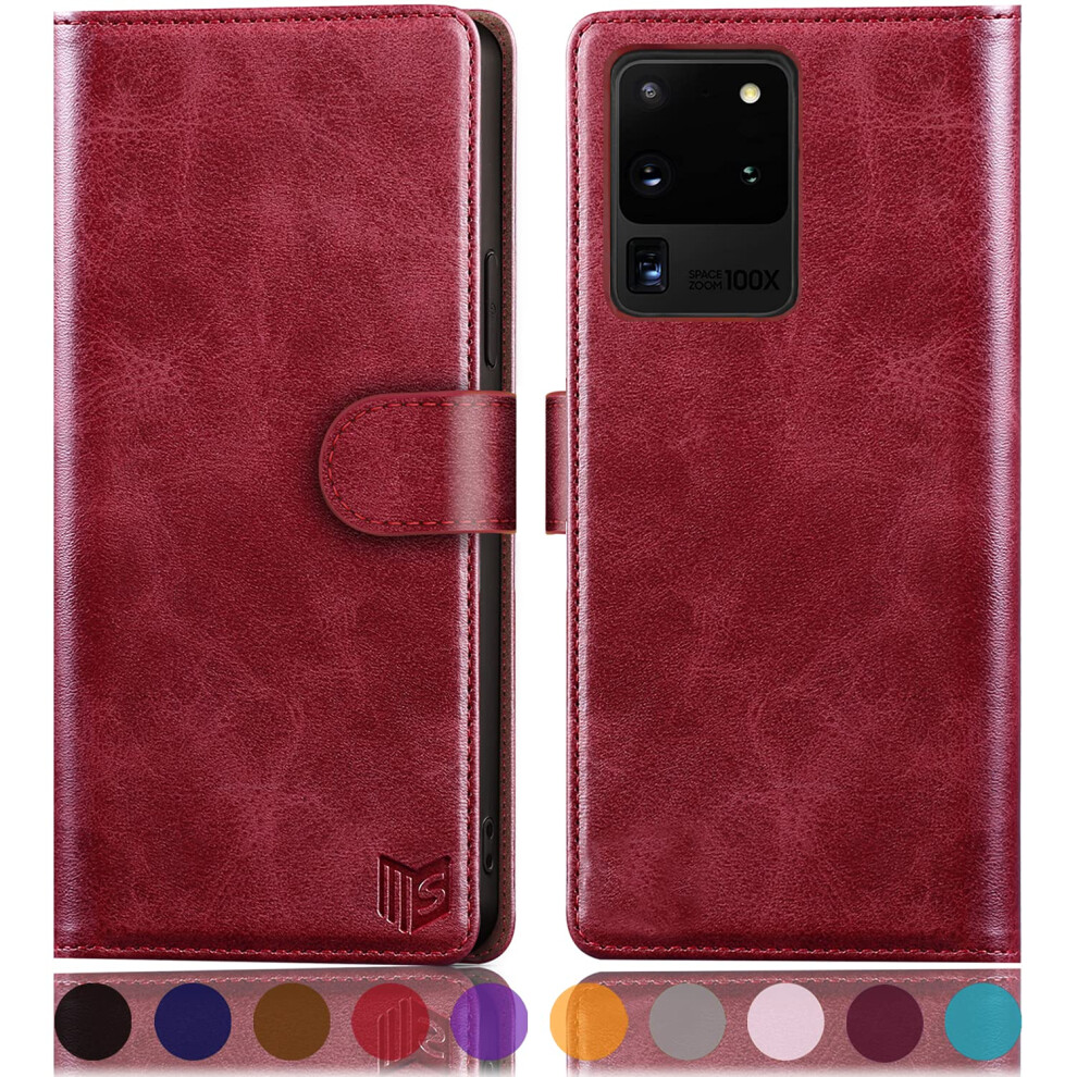 Suanpot For Samsung Galaxy S20 Ultra 6.9""""(Non S20/S20+) Leather Wallet Case With Rfid Credit Card Holder Flip Folio Book Magnetic Cover Pocket S 738260218049