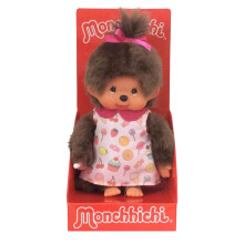 Monchhichi Pop N Candy Meisje met Snoep Jurk Pluche Pop