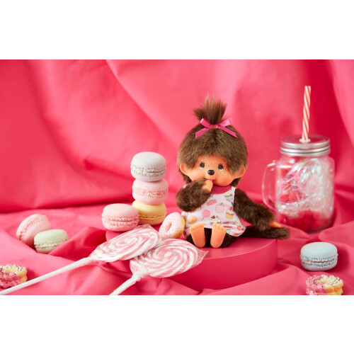 Monchhichi Pop N Candy Meisje met Snoep Jurk Pluche Pop 1